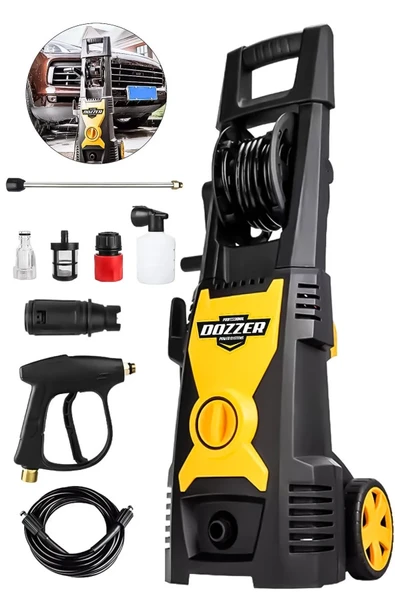 Dozzer Max 160Bar Bakır Sargılı Musluk Ve Kovadan Çekme Yüksek Basınçlı Bahçe Oto Yıkama Makinesi ürün görseli 1