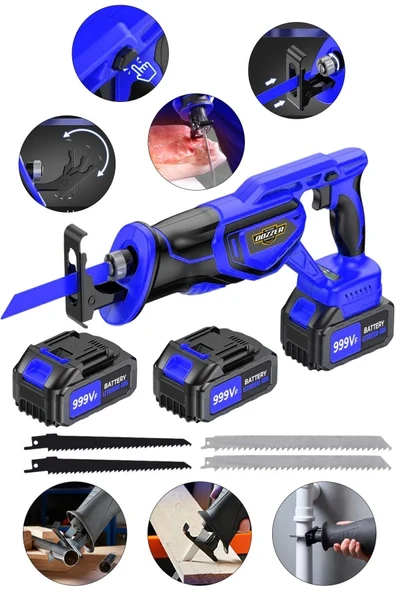 Dozzer RANGER Seri 21Volt 3 Ah 4 Bıçaklı Akülü Kemik Ahşap Demir Kesme Tilki Kuyruğu Makinesi ürün görseli 1