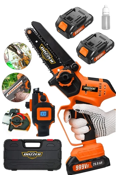 Dozzer STIL Seri 21Volt Dijital Şarj Göstergeli Şarjlı Akülü Dal Kesme Budama Testere Makinesi ürün görseli 1