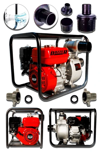 Alman Yüksek Basınc 3 Inc Yakıt Cimrisi 7,5 Hp Benzinli Su Motoru 35 Metre Dik Basınç ürün görseli 1
