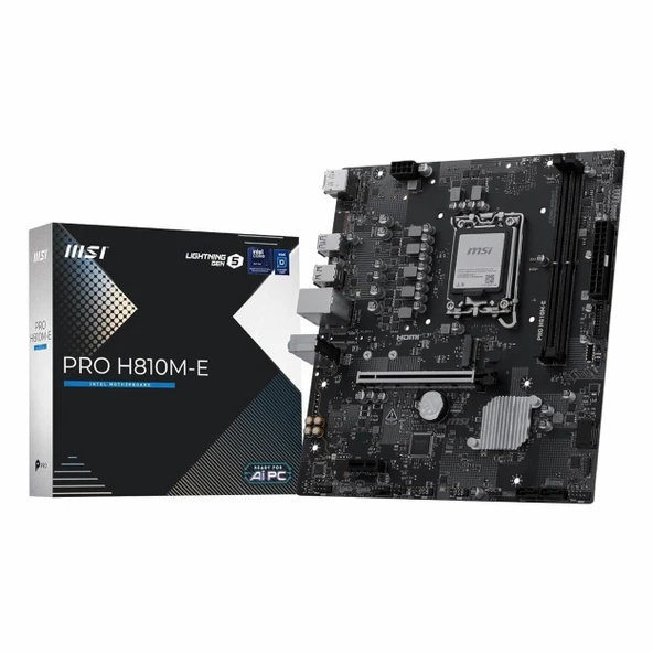 MSI Pro H810M-E DDR5 (6400MHz)OC M.2 HDMI/DP PCIe 5.0 1851P mATX Anakart ürün görseli 1