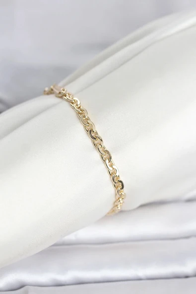 CM 14K Gold Renk Zincir Model Kadın Bileklik ürün görseli 1