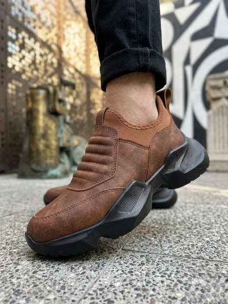 Taba Bağcıksız Yüksek Taban Erkek Sneaker Bot - Resim 2