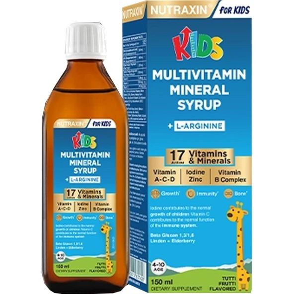 Nutraxin Kids Multivitamin Mineral Şurup 150 Ml ürün görseli 1