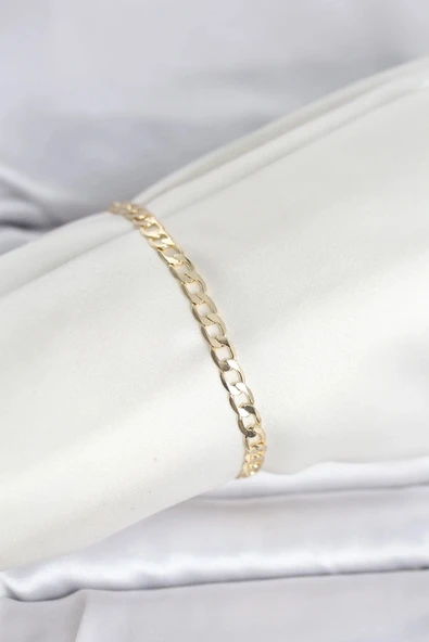 CM 14K Gold Renk Halka Zincir Model Kadın Bileklik ürün görseli 1