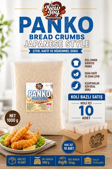 Ekmek Kırıntısı Panko 1000 G x 10 Adet - 1 Koli (Koli Bazlı Avantaj Paketi) ürün görseli 1