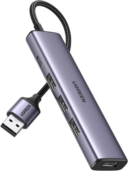 UGREEN USB Hub 4 USB 3.0 Bağlantı Noktası Veri Yuvası USB Teşhir ürün görseli 1