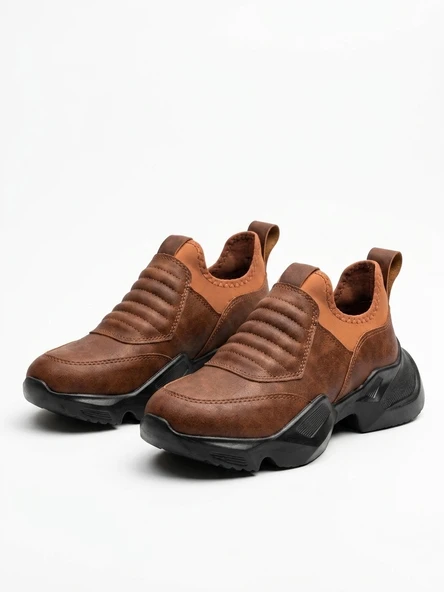 Taba Bağcıksız Yüksek Taban Erkek Sneaker Bot ürün görseli 1