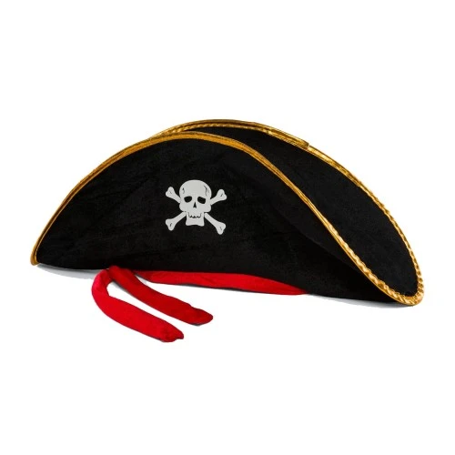 Yetişkin Boy Kadife Sparrow Denizci Kaptan Korsan Şapkası 50X20 Cm ürün görseli 1