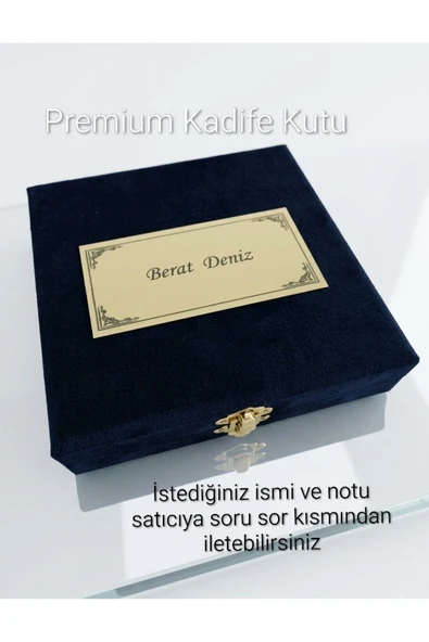 Tesbih Dünyası Kadife Hediye Kutusu, İsim Yazılı Hediye Kutusu, Not Yazılı Takı Kutusu, Tesbih Kutusu, Elit hediye kutusu ürün görseli 1