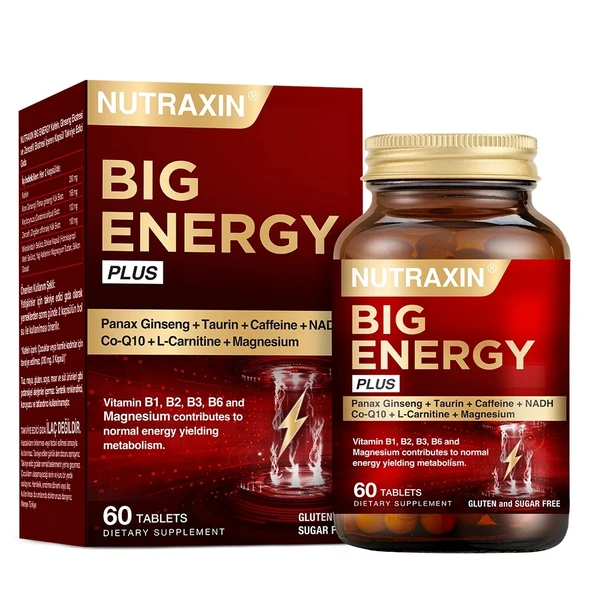 Big Energy Plus 150 mg Kafeinli Ginseng & Zencefil İçeren Takviye Edici Gıda 60 Kapsül ürün görseli 1