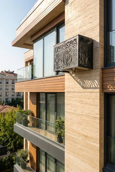 Klima Motoru/Dış Ünite Gizleme/Koruma Kafesi L 120x62x110(H) Alüminyum Cormoran  Antrasit ürün görseli 1
