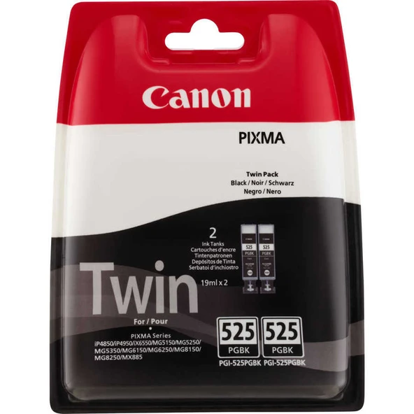 Canon PGI-525-4529B006 Siyah Orijinal Kartuş İkili Paket ürün görseli 1