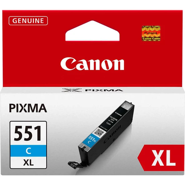 Canon CLI-551XL-6444B001 Mavi Yüksek Kapasiteli Orijinal Kartuş ürün görseli 1