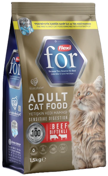 FLEXİ FOR KURU MAMA YETİŞKİN KEDİ BİFTEKLİ 1,5 KG ürün görseli 1