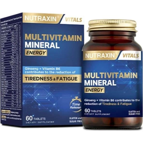 Nutraxin Multivitamin Mineral Energy Complex 60 Tablet ürün görseli 1