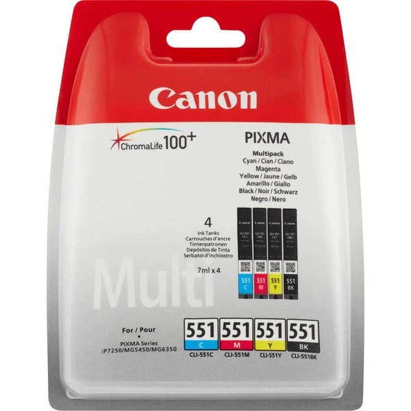 Canon CLI-551-6509B009 Orijinal Kartuş Paketi ürün görseli 1