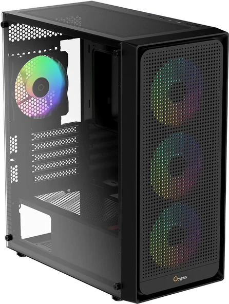 Ocypus Gamma C50 Siyah ARGB Tempered Glass Gamma P650 650W 80+ White USB 3.0 mATX Mini Tower Kasa ürün görseli 1