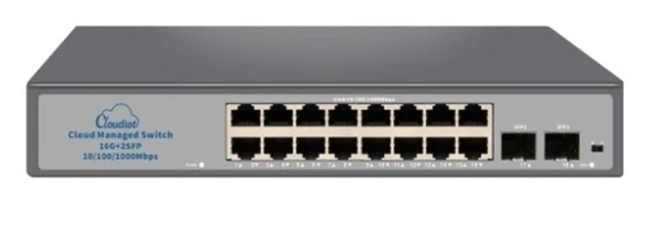 Nova NVC-HIS2116G2S 16 Port Full Giga Cloud Non Poe Ethernet Switch ürün görseli 1