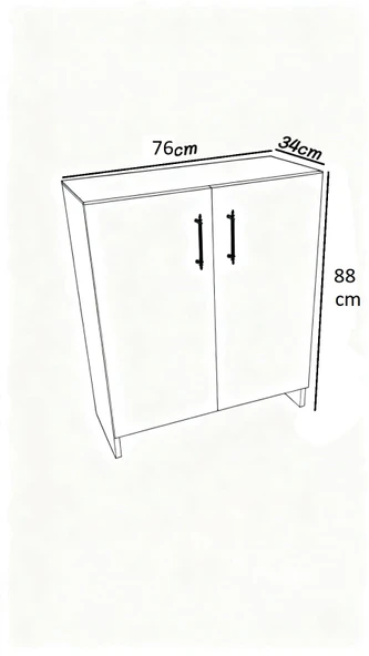 Moduleva Manolya 2 Kapaklı Ayakkabılık - Resim 5