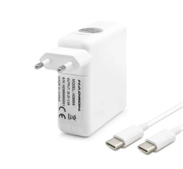 HADRON HD8899 Laptop Adaptörü 85W 20.2V 4.3A Type-C Beyaz ürün görseli 1