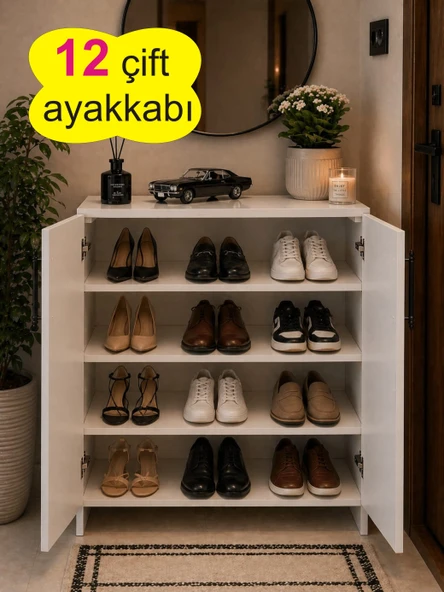 Moduleva Manolya 2 Kapaklı Ayakkabılık - Resim 2