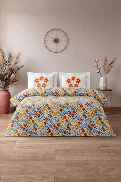 Beliz | %100 Pamuk Battal Boy (King Size) Pike Takımı | 240x220 | Mavi ürün görseli 1