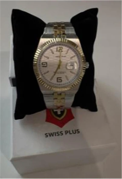 Swiss Plus Man Watch Premium Seri Model-10 ST3442AGS White-Gold ürün görseli 1