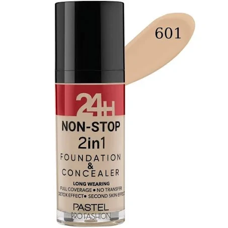 Pastel 24H Non-Stop 2in1 Fondöten 601 Cool ürün görseli 1