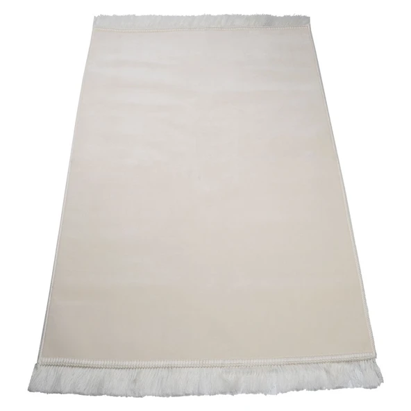 Kadife Velur Seccade Düz Renk (70x110 cm. Krem) ürün görseli 1