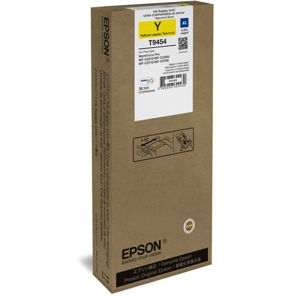 Epson T9454XL-C13T945440 Sarı Yüksek Kapasiteli Orijinal Kartuş ürün görseli 1