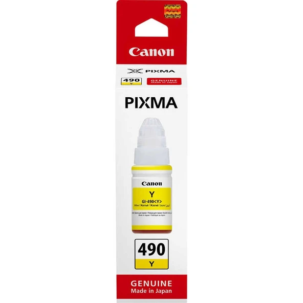 Canon GI-490-0666C001 Sarı Orijinal Mürekkep ürün görseli 1