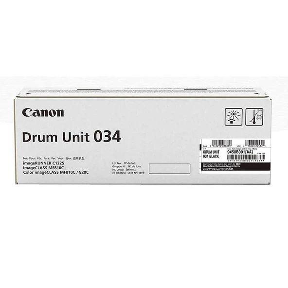 Canon 034-9458B001 Siyah Orijinal Fotokopi Drum Ünitesi ürün görseli 1