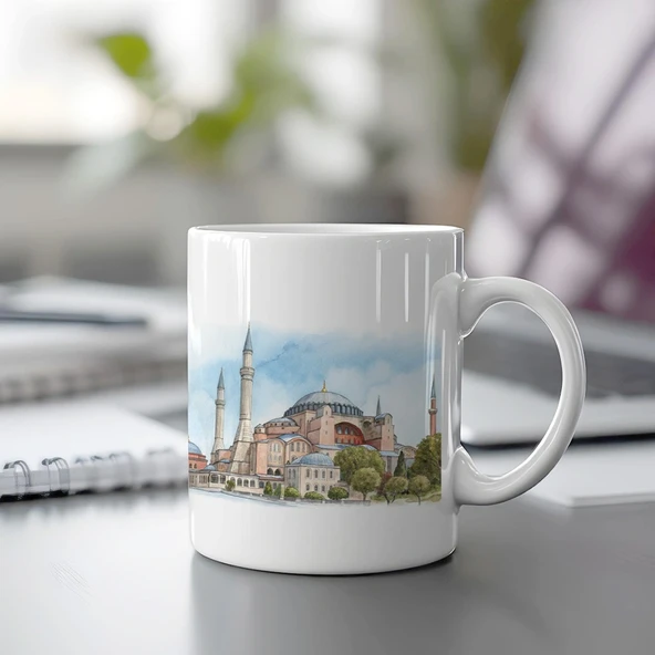 Baskılı Kupa Bardak - Ayasofya Canlı Renk ürün görseli 1