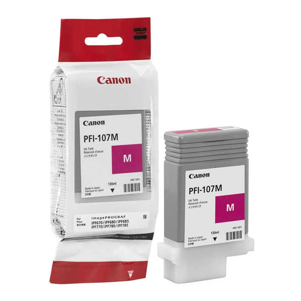Canon PFI-107M-6707B001 Kırmızı Orijinal Kartuş ürün görseli 1
