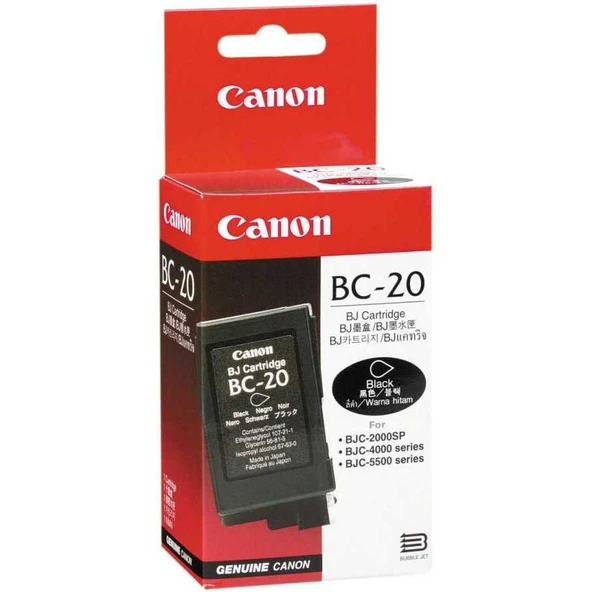 Canon BC-20 Siyah Orijinal Kartuş - Resim 2