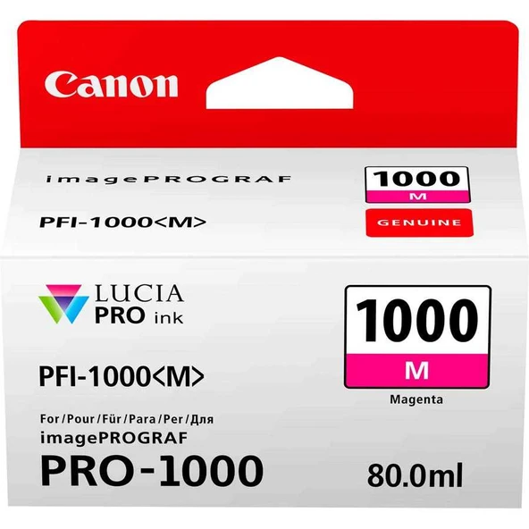 Canon PFI-1000M-0548C001 Kırmızı Orijinal Kartuş ürün görseli 1
