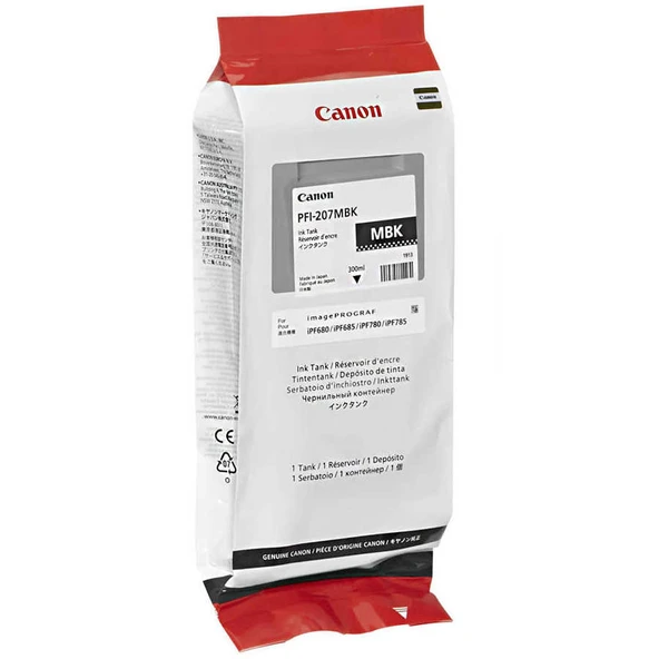 Canon PFI-207MBK-8788B001 Mat Siyah Orijinal Kartuş ürün görseli 1