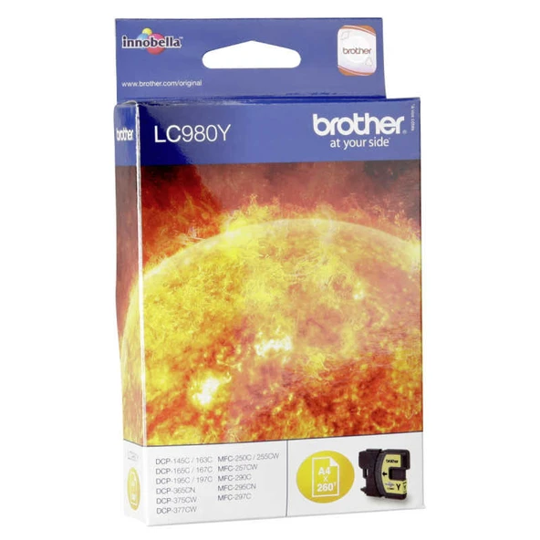 Brother LC38-LC980 Sarı Orijinal Kartuş ürün görseli 1