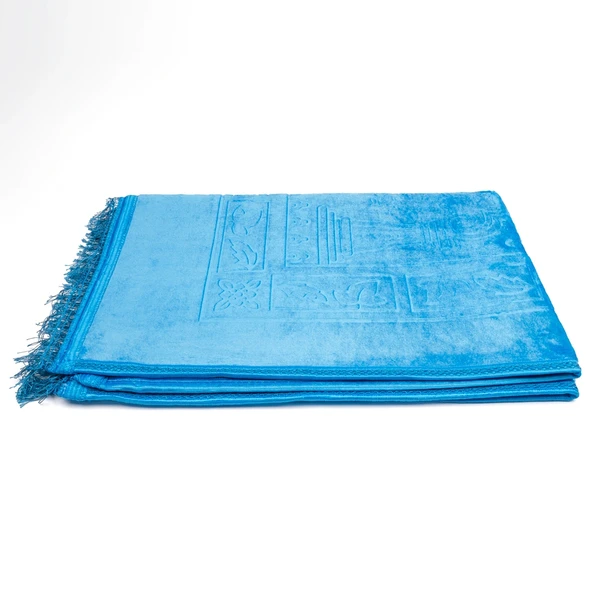 Peluş Seccade Mavi (80x120 cm.) - Resim 2