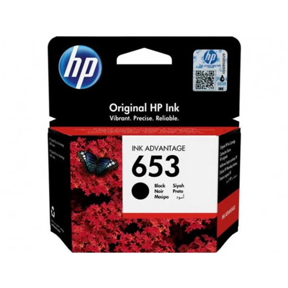 Hp 653-3YM75AE Siyah Orijinal Kartuş ürün görseli 1