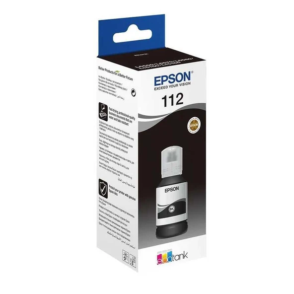 Epson T112-C13T06C14A Siyah Orijinal Mürekkep ürün görseli 1