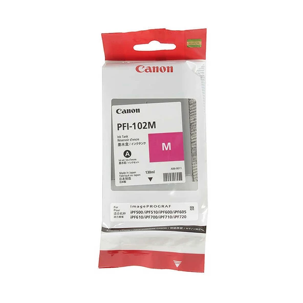 Canon PFI-102M-0897B001 Kırmızı Orijinal Kartuş ürün görseli 1