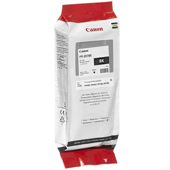Canon PFI-207BK-8789B001 Siyah Orijinal Kartuş ürün görseli 1