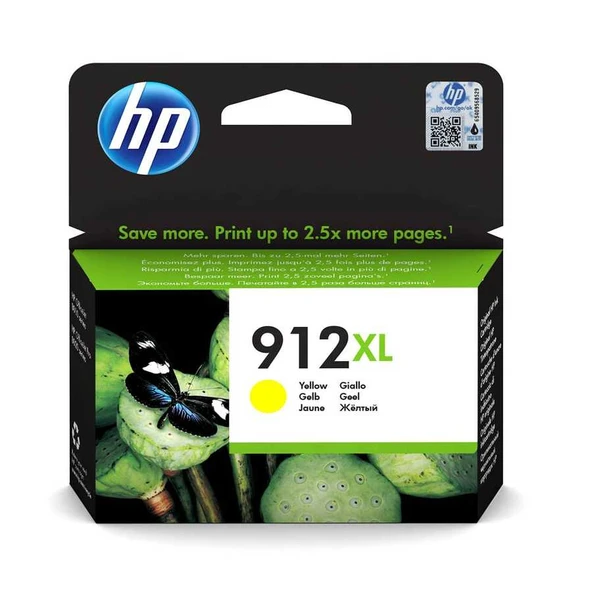 Hp 912XL-3YL83AE Sarı Yüksek Kapasiteli Orijinal Kartuş ürün görseli 1