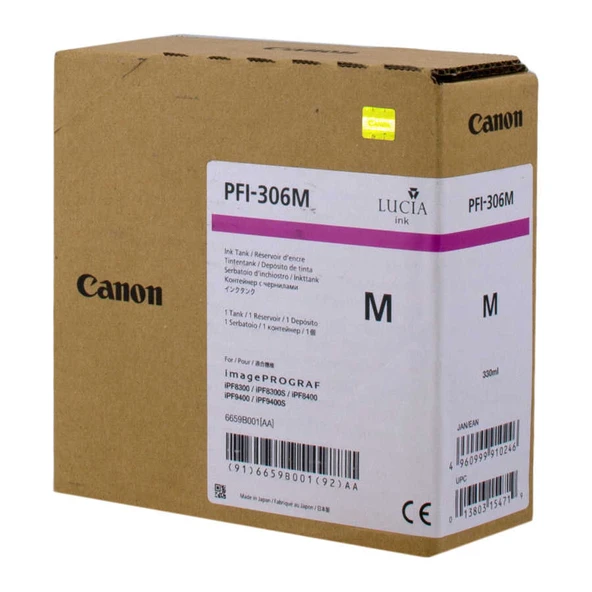Canon PFI-306M-6659B001 Kırmızı Orijinal Kartuş ürün görseli 1