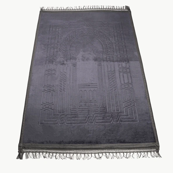 Peluş Seccade Antrasit (80x120 cm.) ürün görseli 1