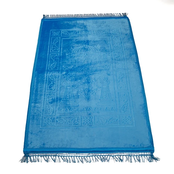 Peluş Seccade Mavi (80x120 cm.) ürün görseli 1