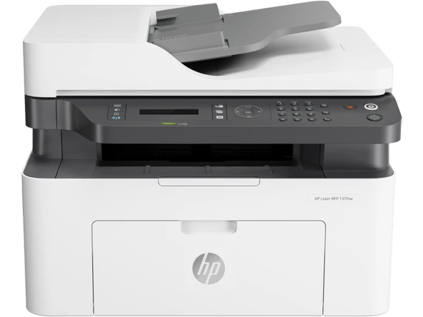 Hp 4ZB84A Lazer MFP 137FNW Siyah Beyaz Çok Fonksiyonlu Lazer Yazıcı ürün görseli 1
