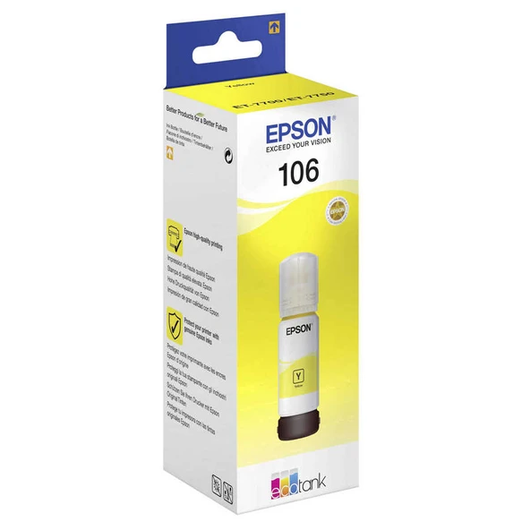 Epson 106-C13T00R440 Sarı Orijinal Mürekkep ürün görseli 1